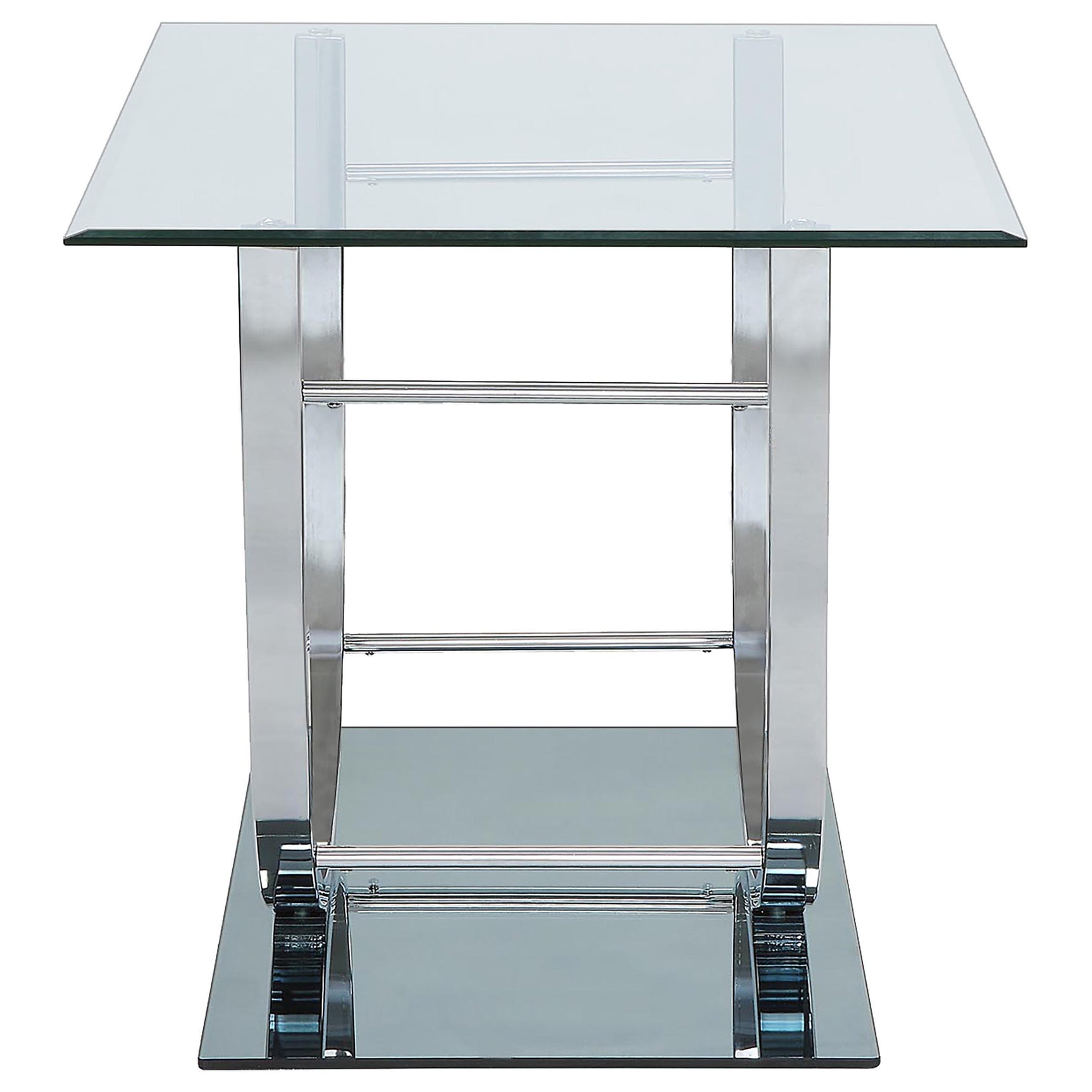 Danville Chrome 3-piece Glass Top Coffee and End Table Set - Ornate Home