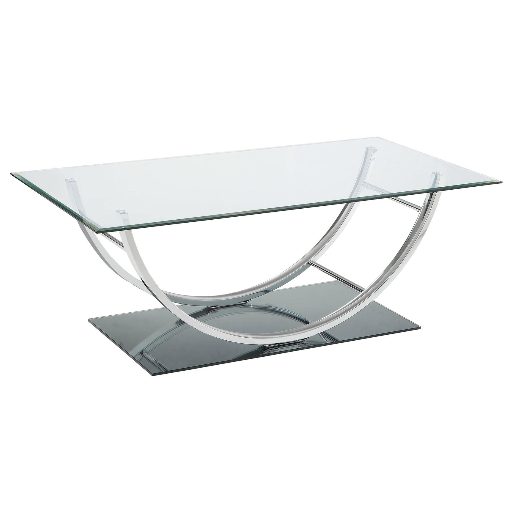 Danville Chrome 3-piece Glass Top Coffee and End Table Set - Ornate Home