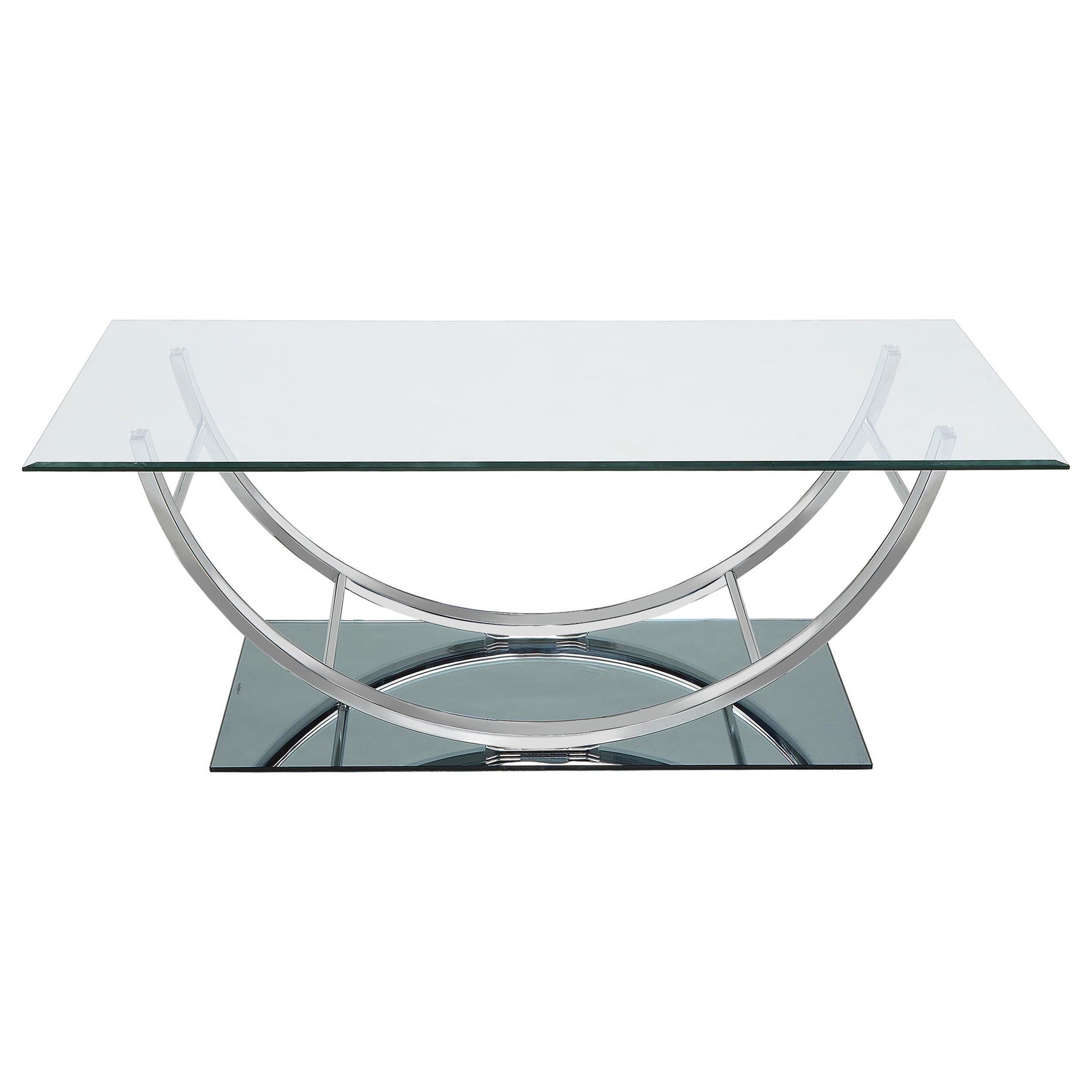 Danville Chrome 3-piece Glass Top Coffee and End Table Set - Ornate Home