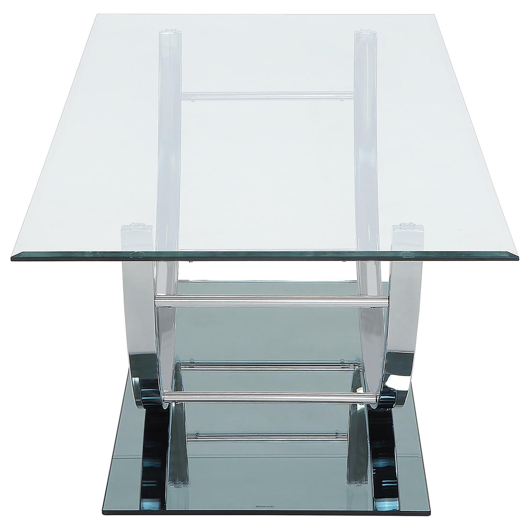 Danville Chrome 3-piece Glass Top Coffee and End Table Set - Ornate Home