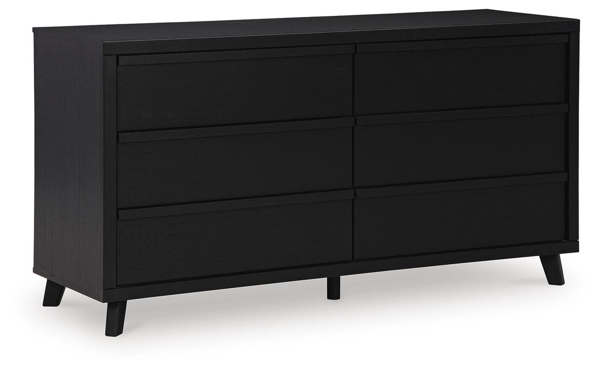 Danziar Black Dresser, Chest and Nightstand - Ornate Home