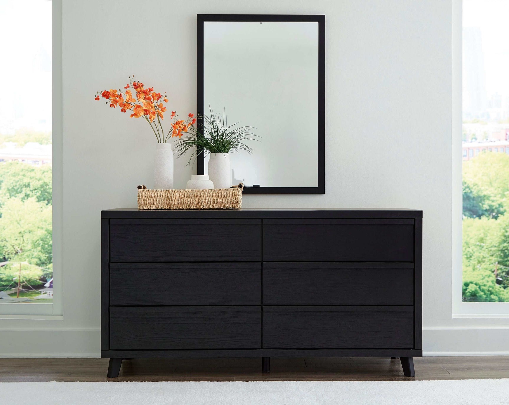 Danziar Black Dresser & Mirror - Ornate Home