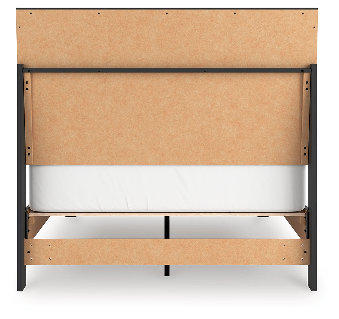 Danziar Black Full Panel Bed, Dresser and Mirror (Online Special Price) - Ornate Home