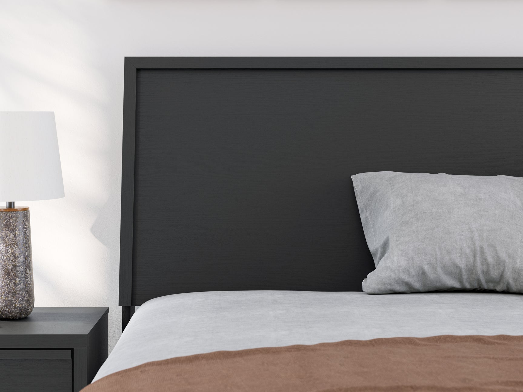 Danziar Black Full Panel Platform Bed, Dresser and Mirror (Online Special Price) - Ornate Home