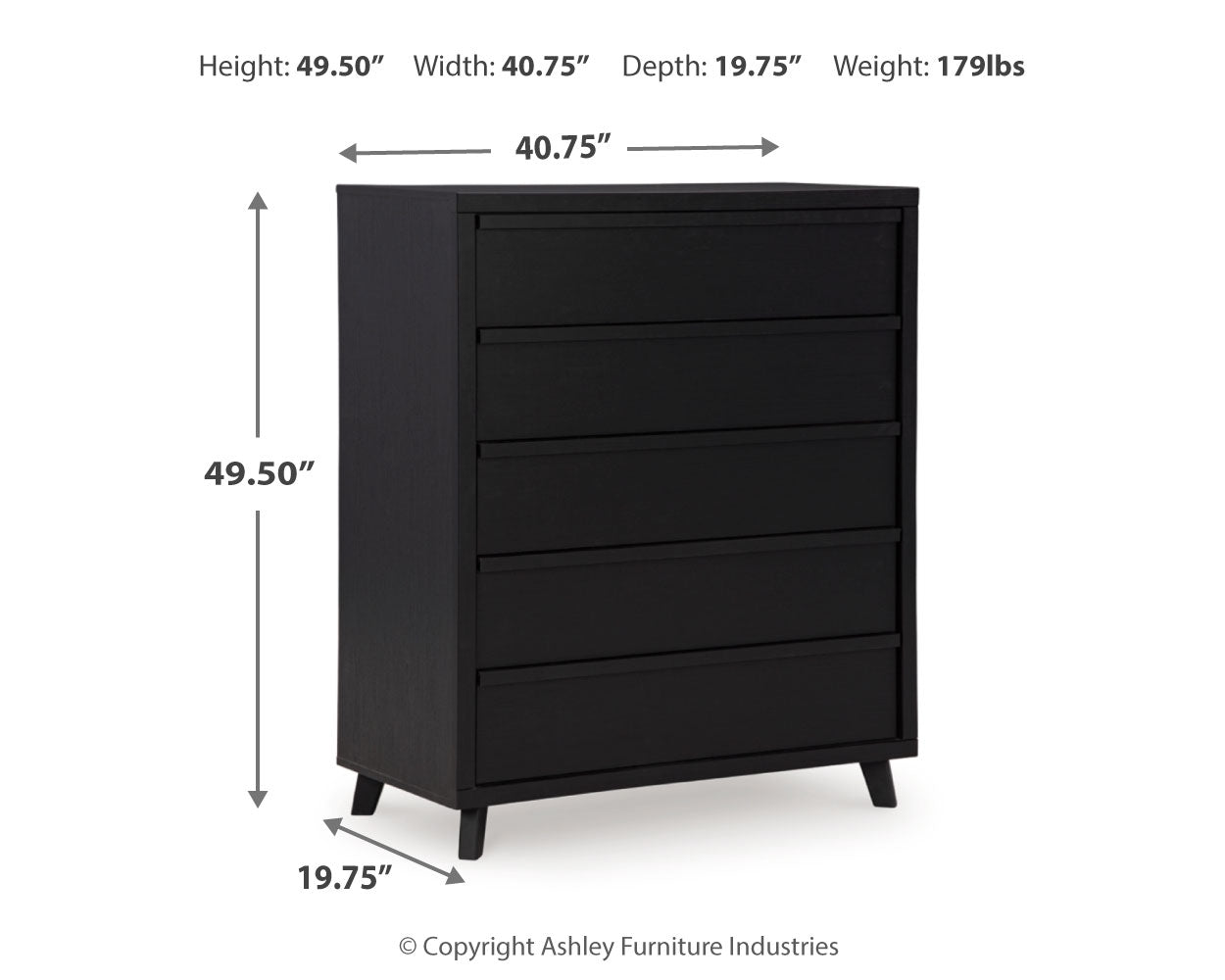 Danziar Black Queen Panel Bedroom Set with Chest and Nightstand (Online Special Price) - Ornate Home