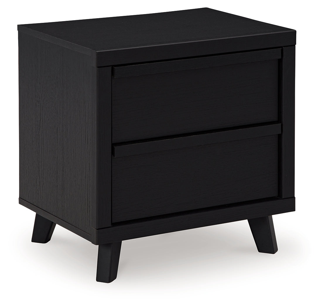 Danziar Black Queen Panel Bedroom Set with Dresser and Mirror - Ornate Home