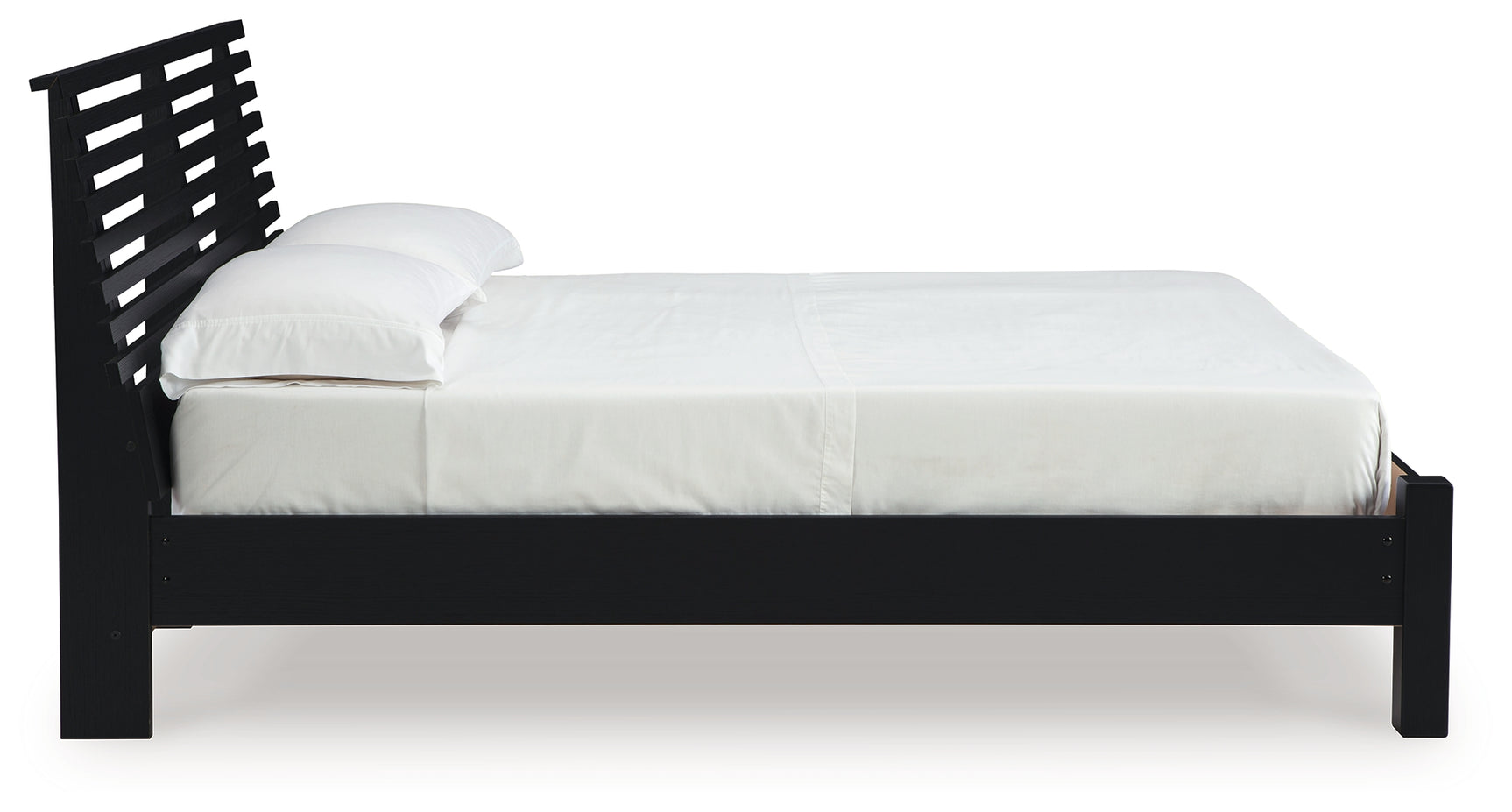 Danziar Black Queen Slat Panel Bed, Dresser and Mirror (Online Special Price) - Ornate Home