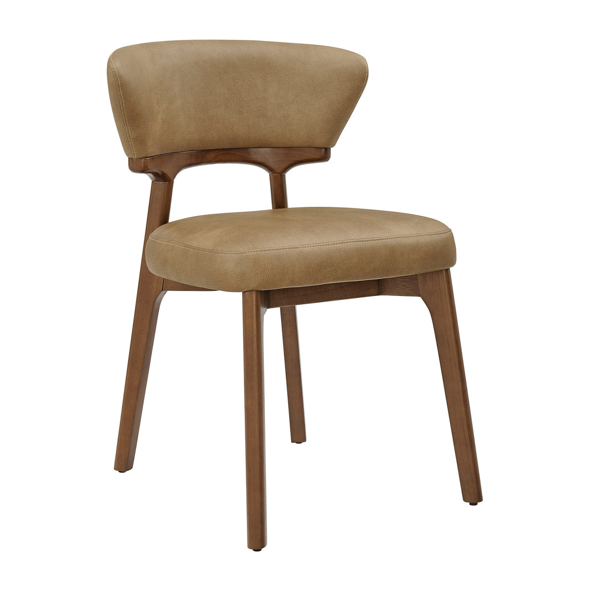 Daphne Toast Vegan Leather Dining Chairs (Set of 2) - Ornate Home