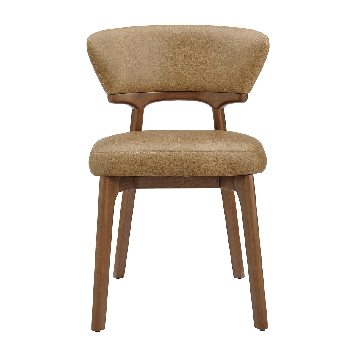 Daphne Toast Vegan Leather Dining Chairs (Set of 2) - Ornate Home
