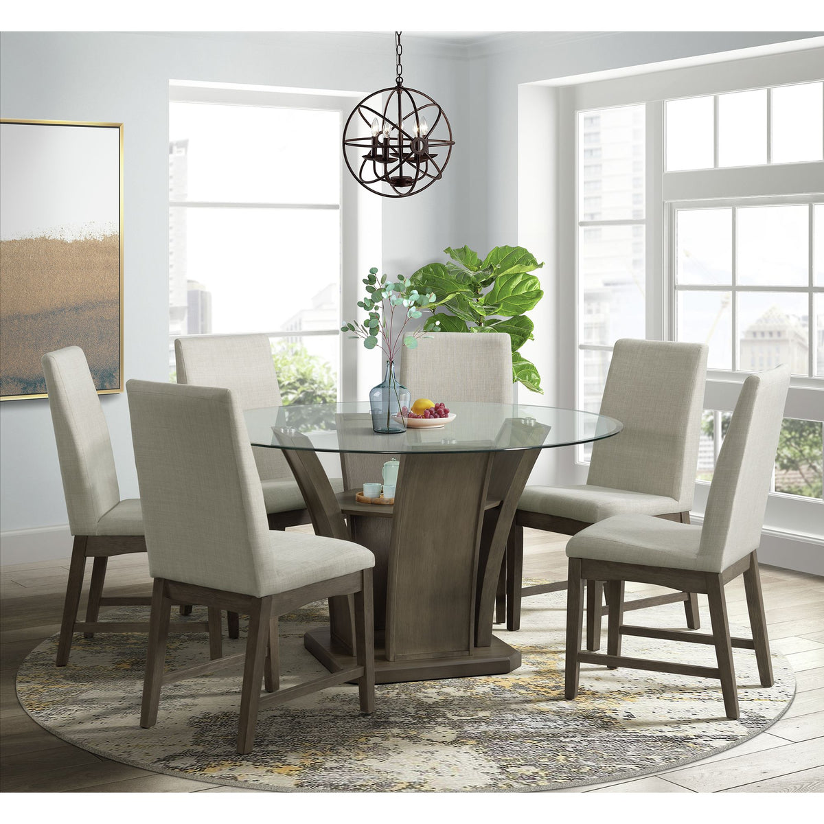 Dapper Grey Round Dining Table