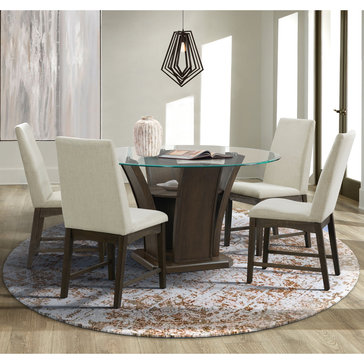 Dapper Walnut Round Dining Table - Ornate Home
