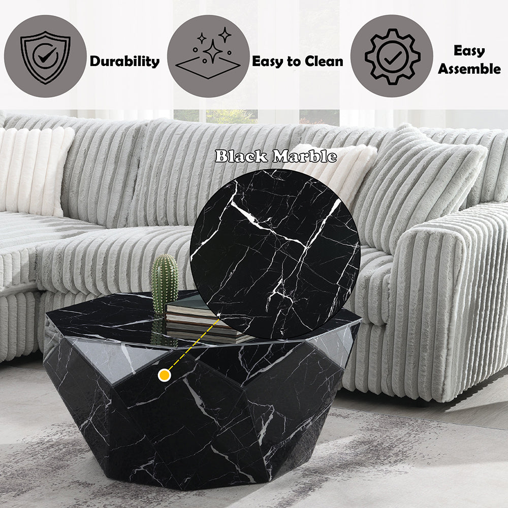 Dara Black Coffee Table - Ornate Home