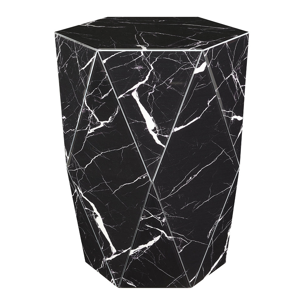 Dara Black End Table - Ornate Home