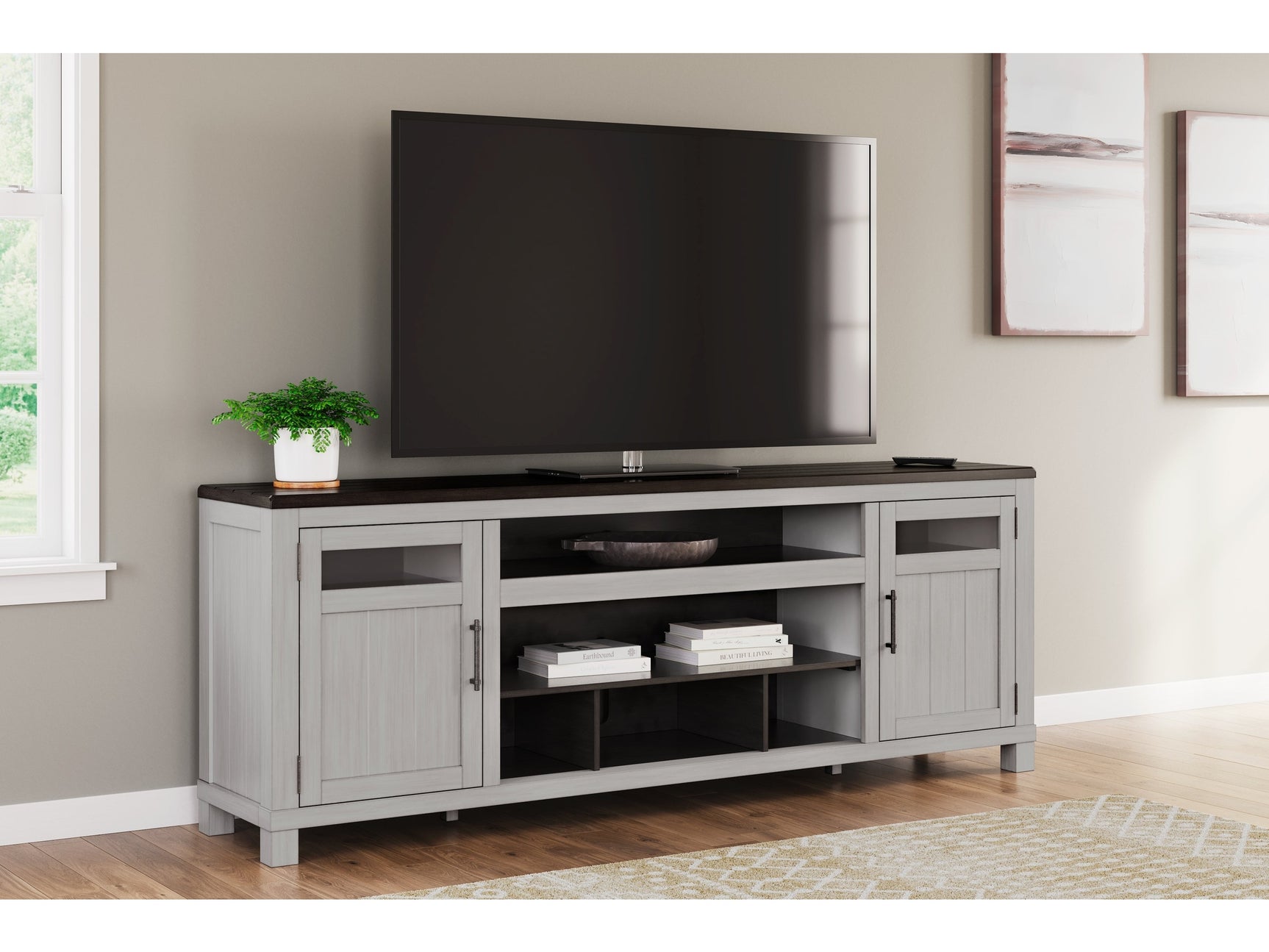 Darborn Gray/Brown 88" TV Stand (Online Special Price) - Ornate Home