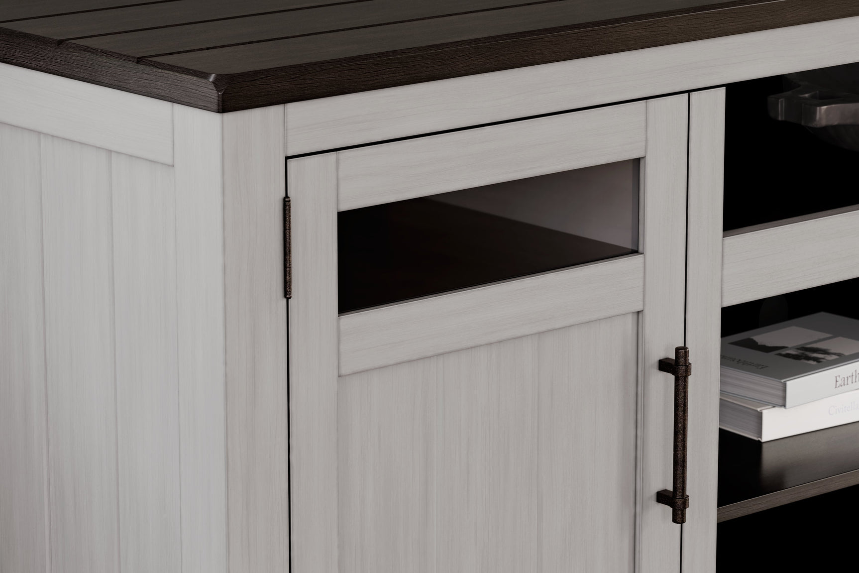 Darborn Gray/Brown 88" TV Stand - Ornate Home