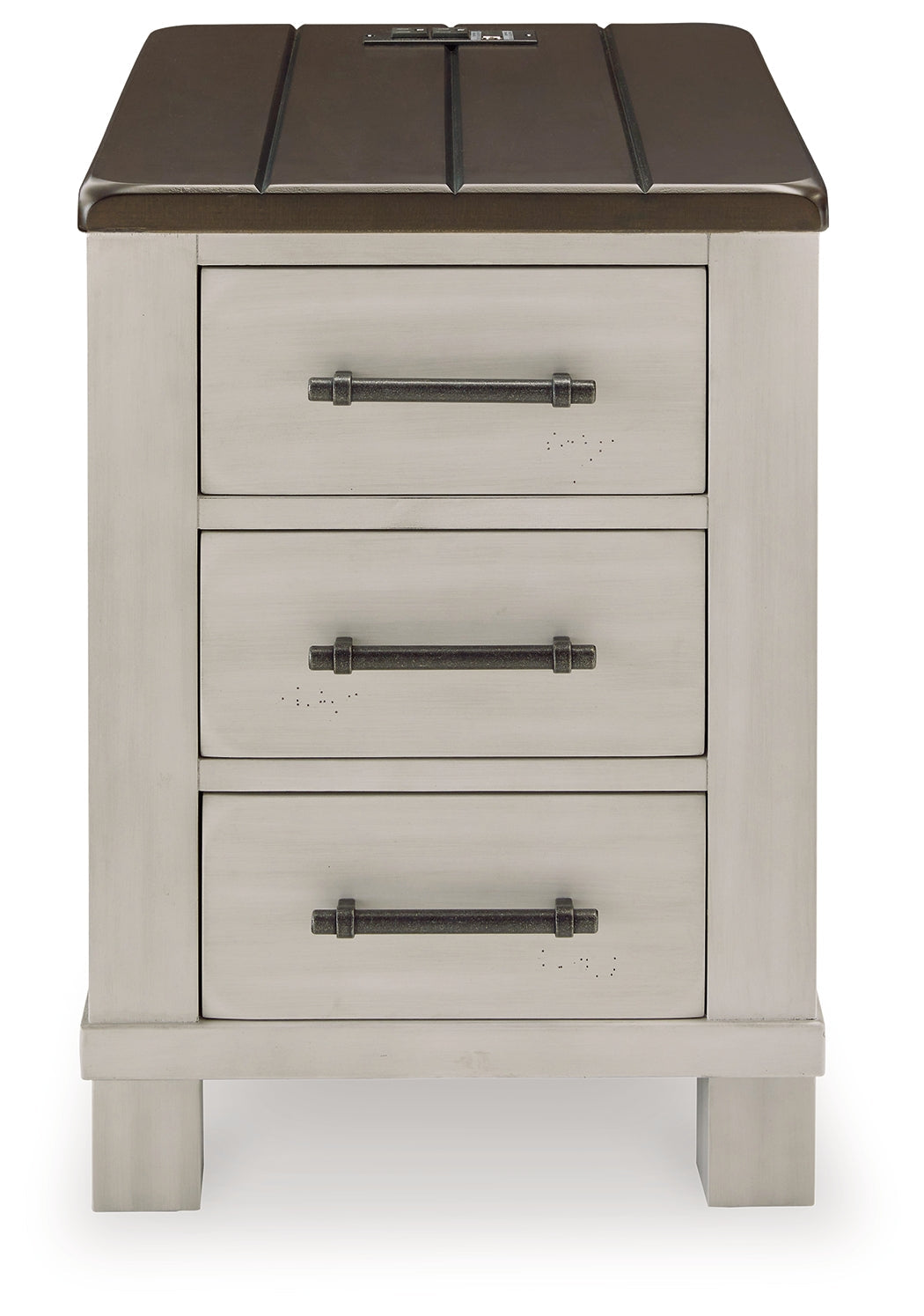 Darborn Gray/Brown Chairside End Table - Ornate Home