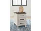 Darborn Gray/Brown Chairside End Table - Ornate Home