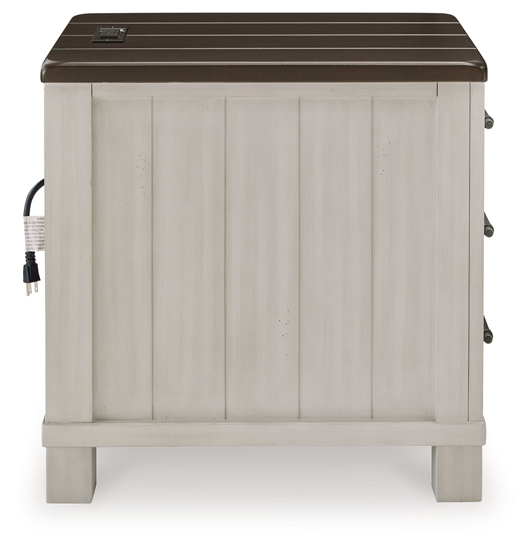 Darborn Gray/Brown Lift-top Coffee Table and 2 Chairside End Tables - Ornate Home