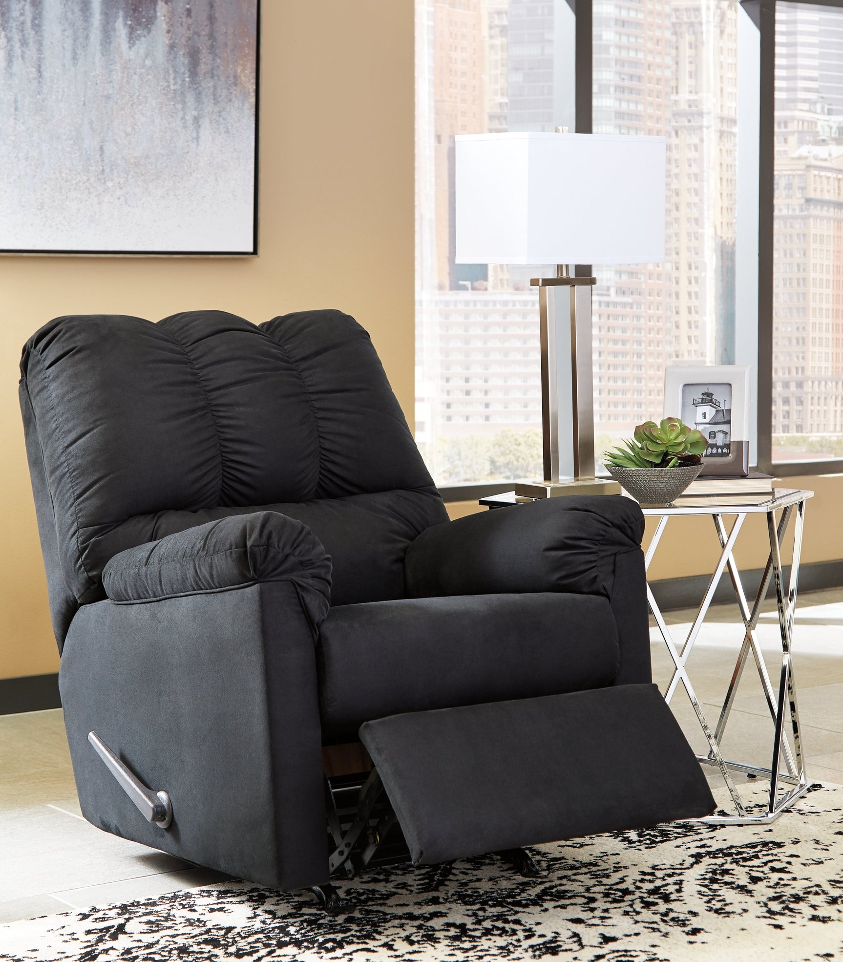Darcy Black Loveseat & 2 Recliners (Online Special Price) - Ornate Home