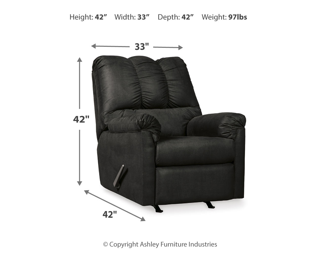 Darcy Black Sofa and Recliner (Online Special Price) - Ornate Home