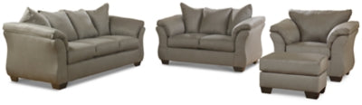 Darcy Cobblestone Sofa, Loveseat, Chair and Ottoman - Ornate Home