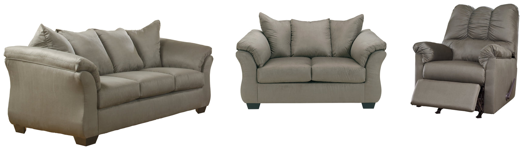 Darcy Cobblestone Sofa, Loveseat and Recliner - Ornate Home
