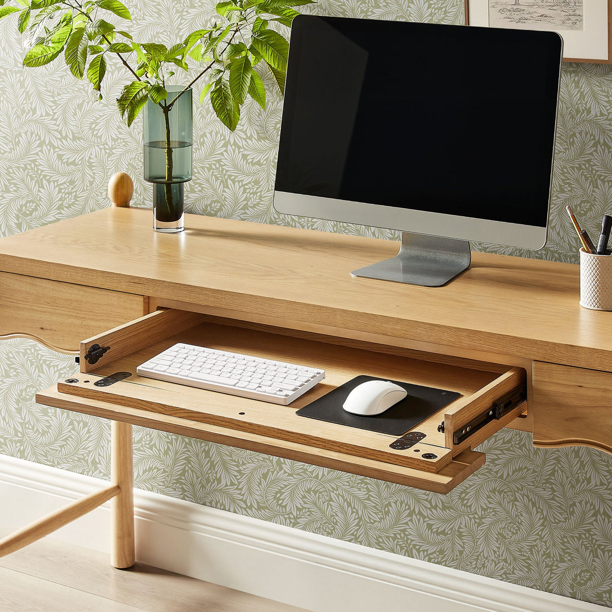 Darcy Oak 62 Inch Wood Computer Desk - Ornate Home