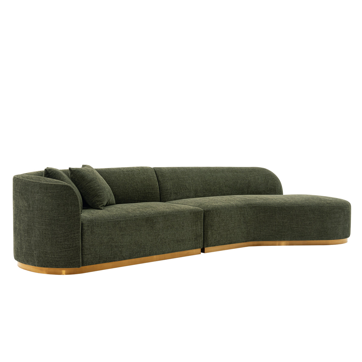 Daria Olive Green Chenille Sofa - Ornate Home