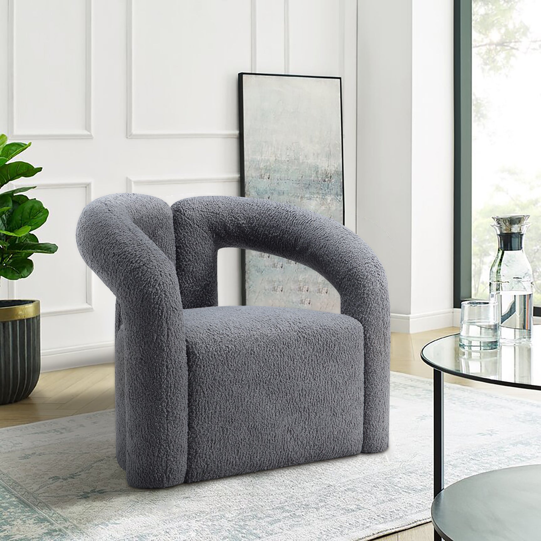 Darian Accent Chair in Grey - Ornate Home
