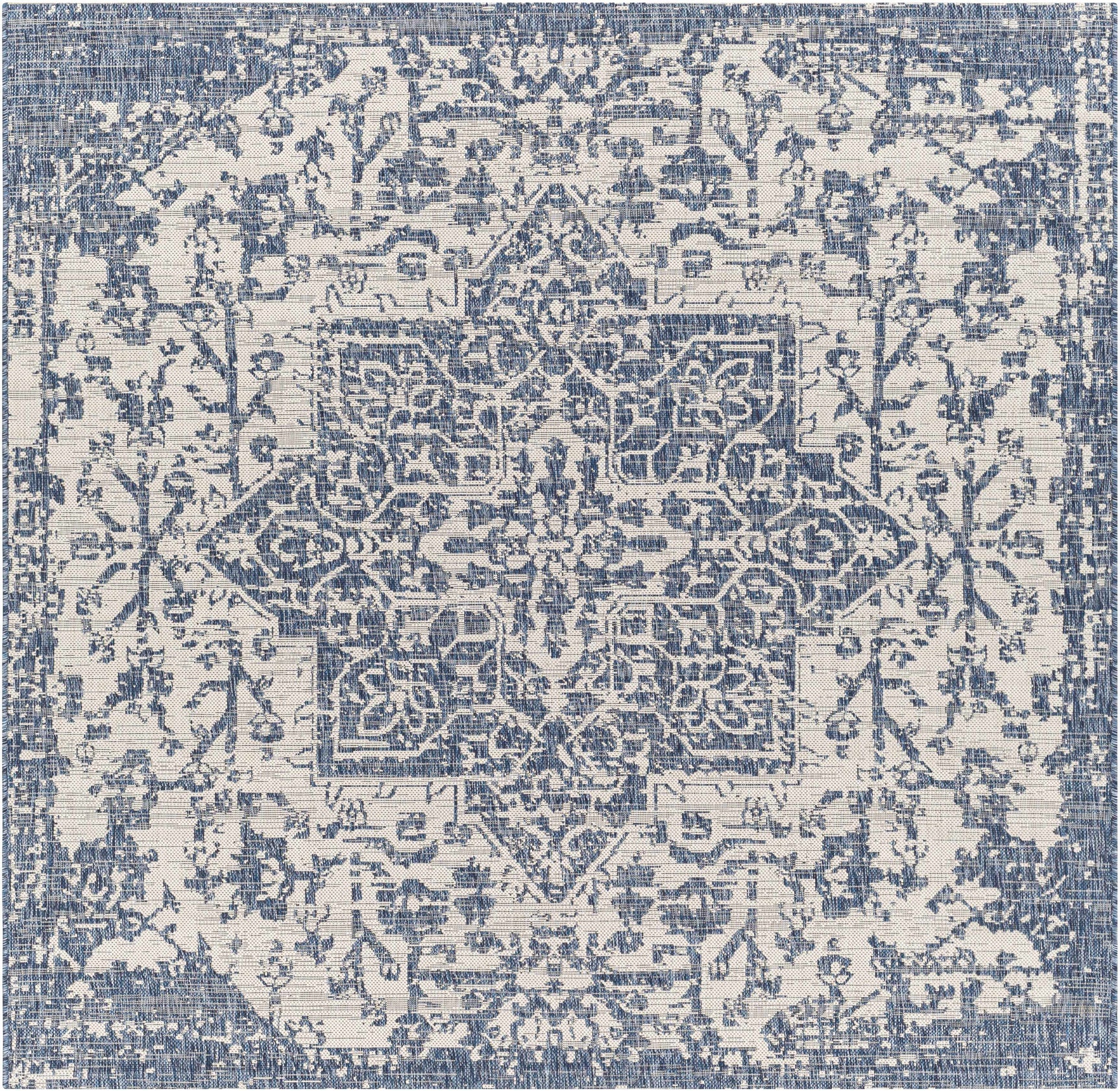 Dark Blue Kilmacolm Indoor & Outdoor Area Rug - Clearance - Ornate Home