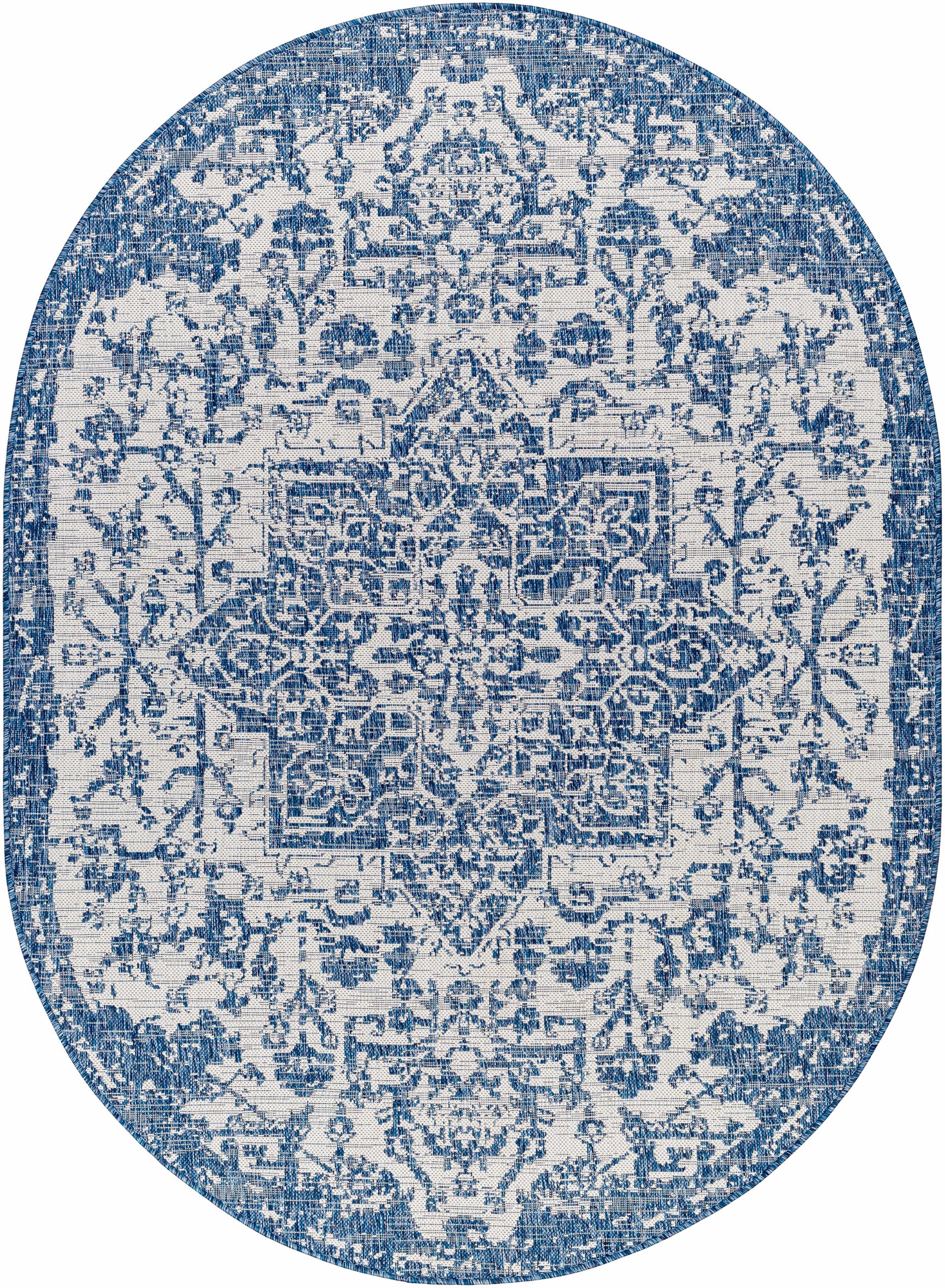 Dark Blue Kilmacolm Indoor & Outdoor Area Rug - Clearance - Ornate Home