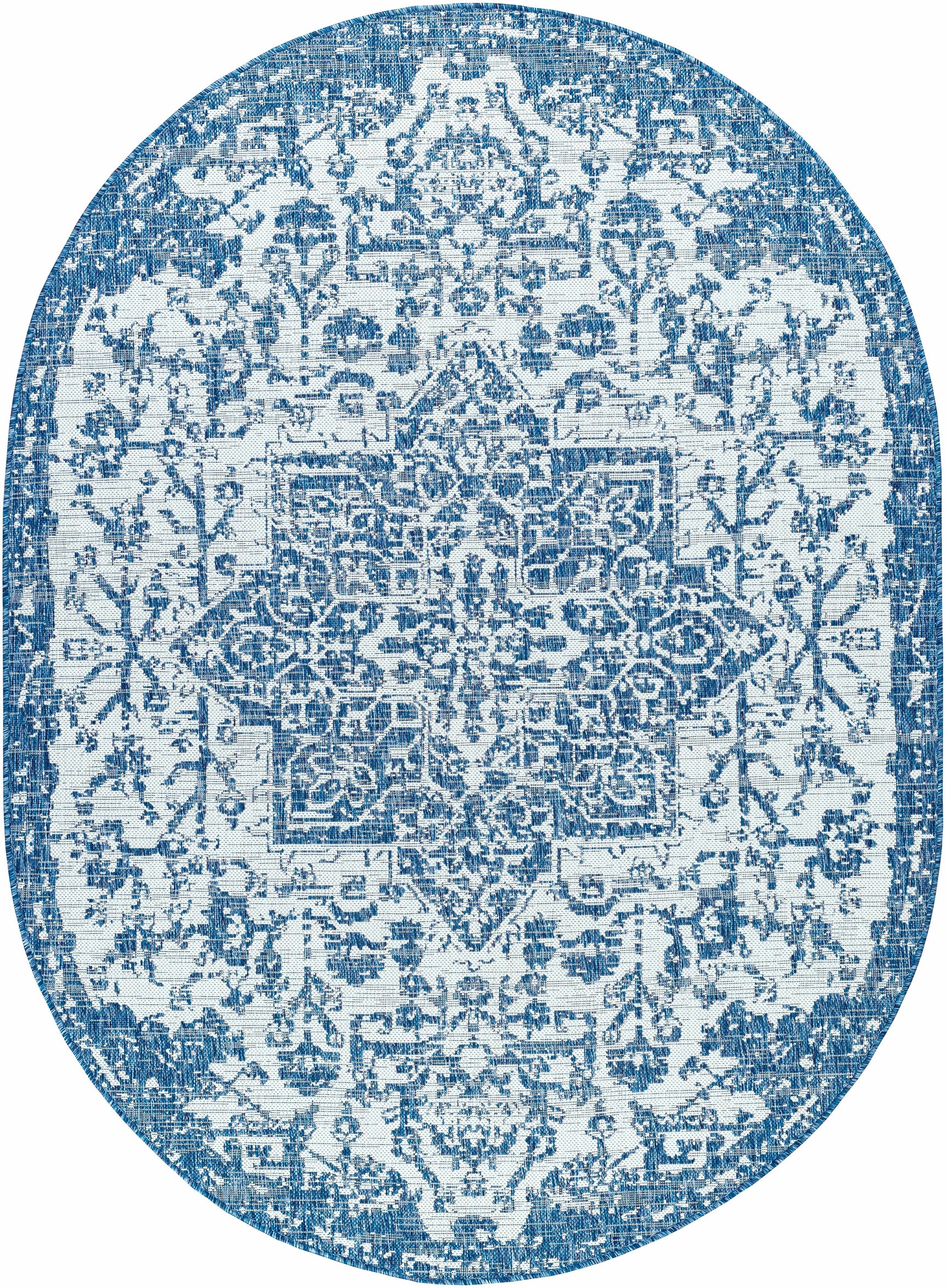 Dark Blue Kilmacolm Indoor & Outdoor Area Rug - Clearance - Ornate Home