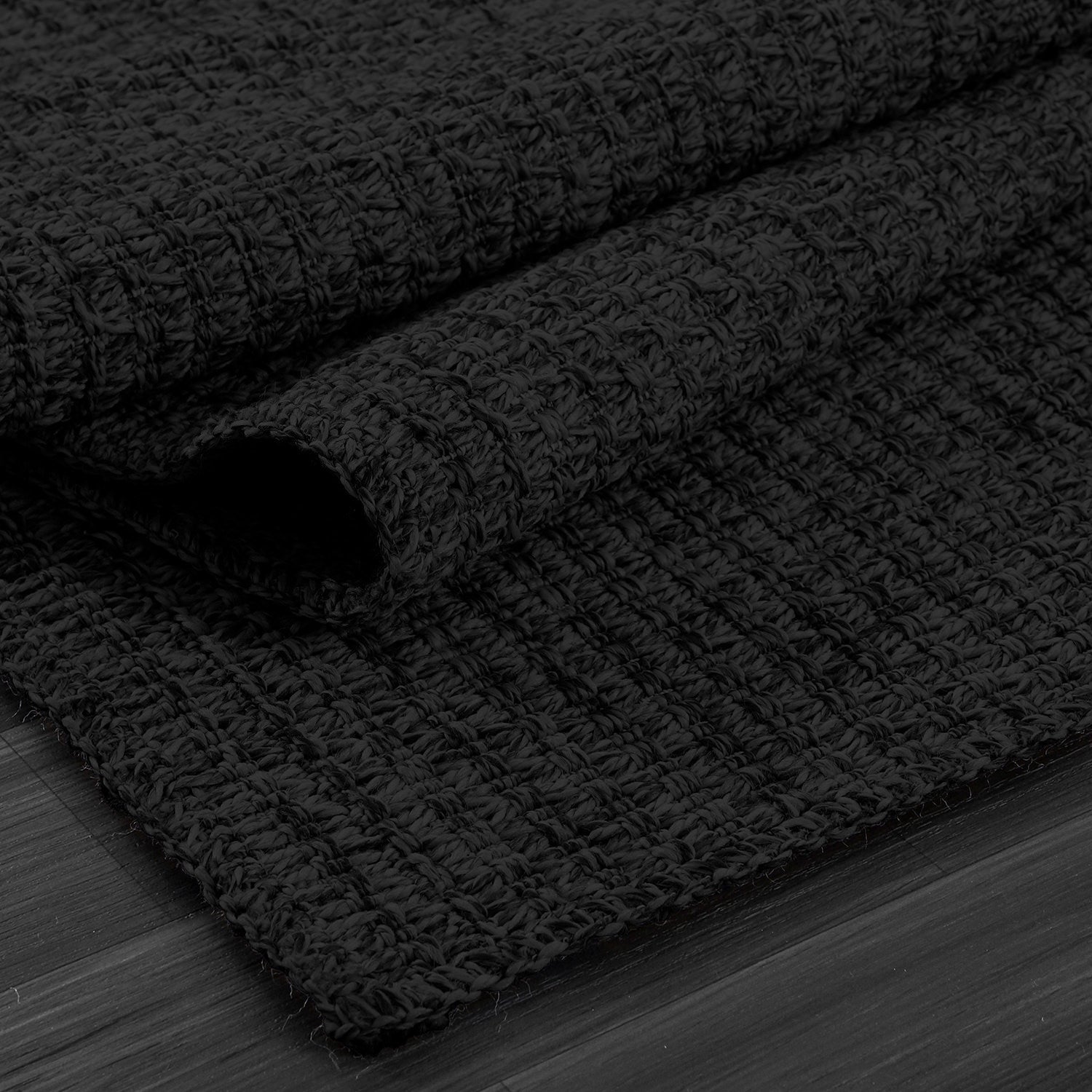 Woolen Dark Gray Jute-Look Area Rug | High-Traffic Ready