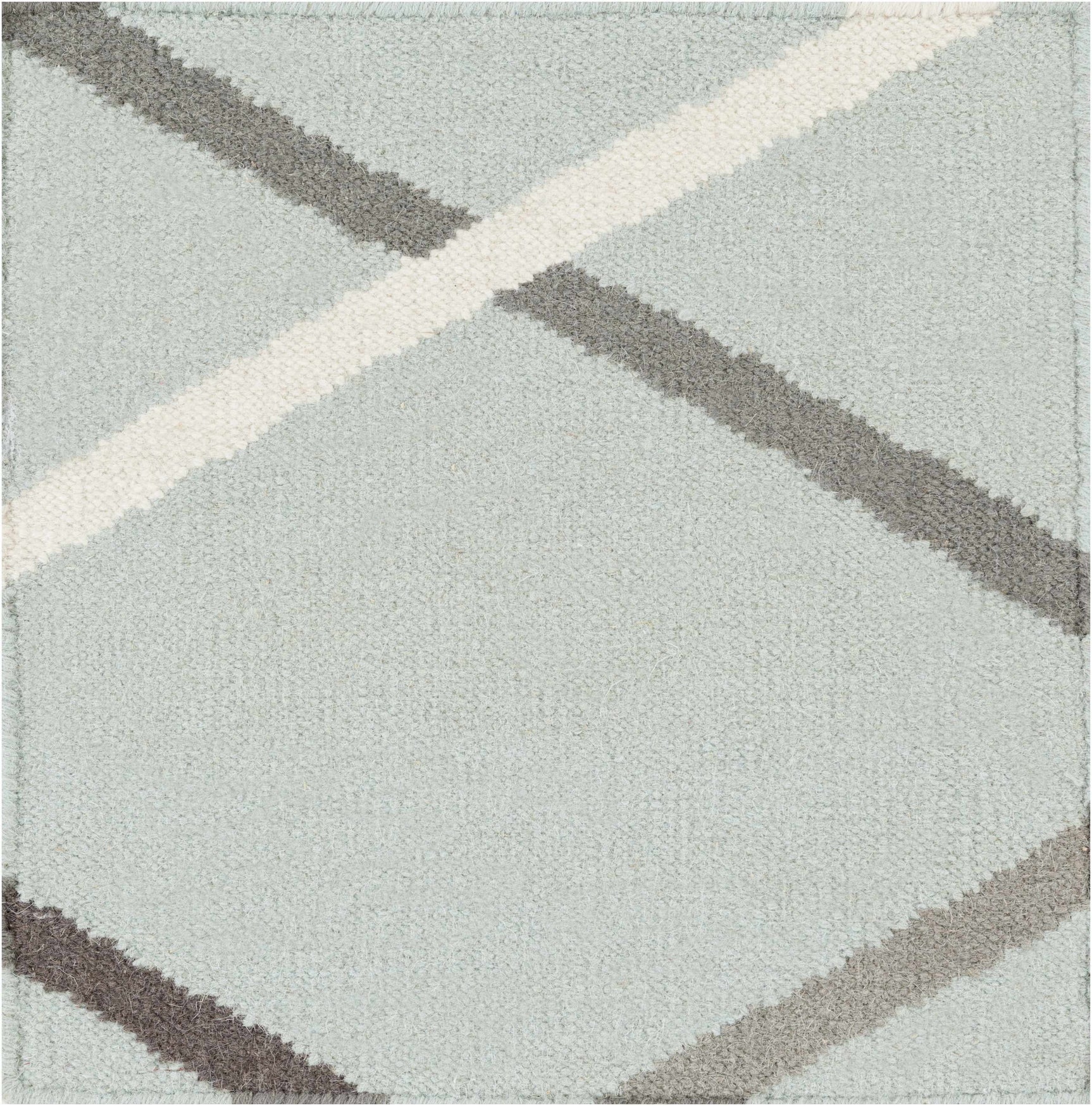 Darlaston Gray Trellis Wool Area Rug - Clearance - Ornate Home