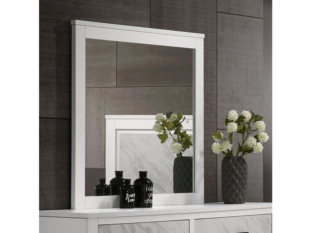 Darlene White Mirror - Ornate Home