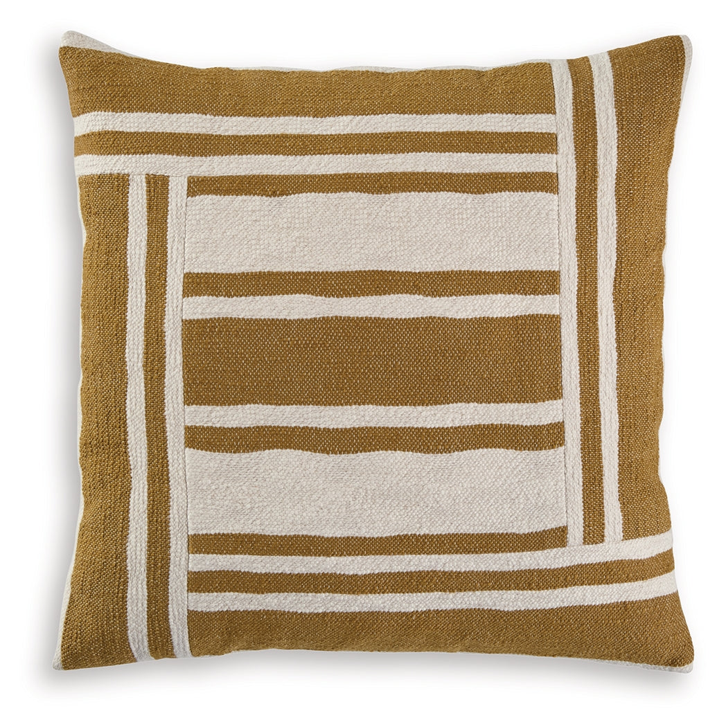 Darrman Ochre/Ivory Pillow (Set of 4) - Ornate Home