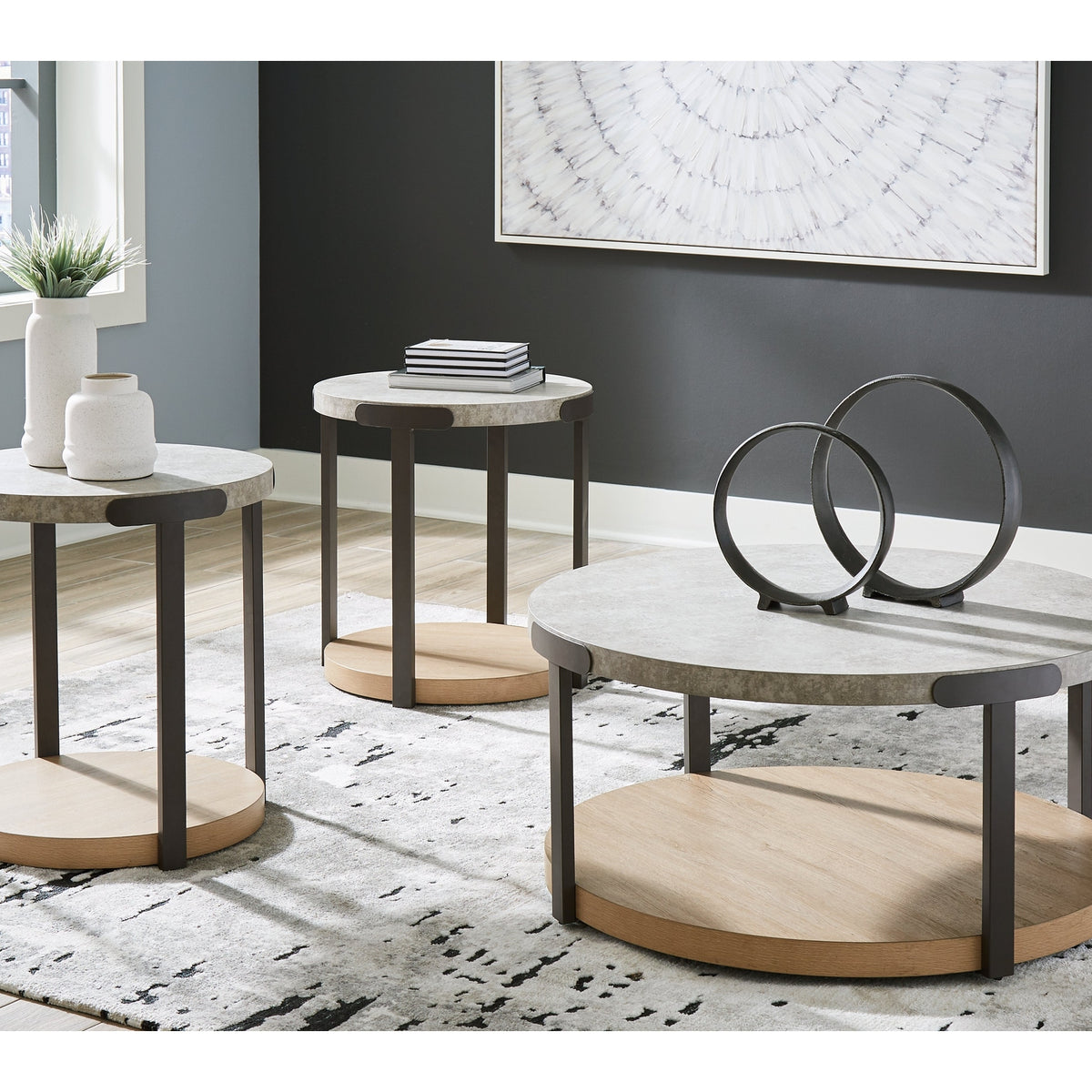 Ashley Furniture Darthurst Light Brown Coffee Table Set (Set of 3 ...