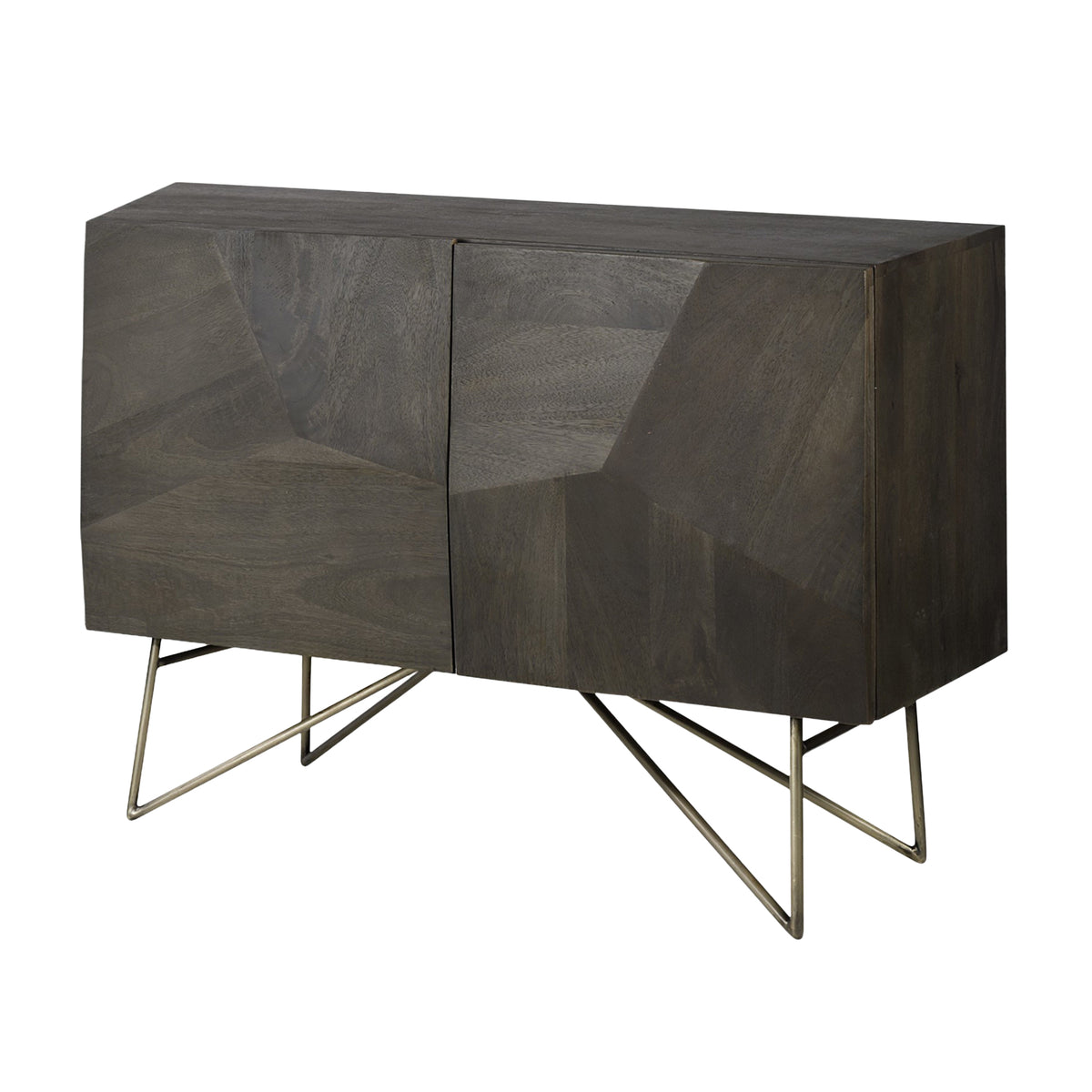 Darwin Dark Brown Wood 2 Door Accent Cabinet
