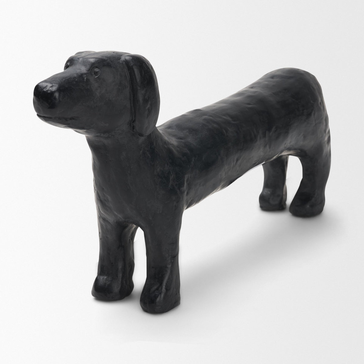 Dash Black Long Metal Dachshund Dog Object - Ornate Home