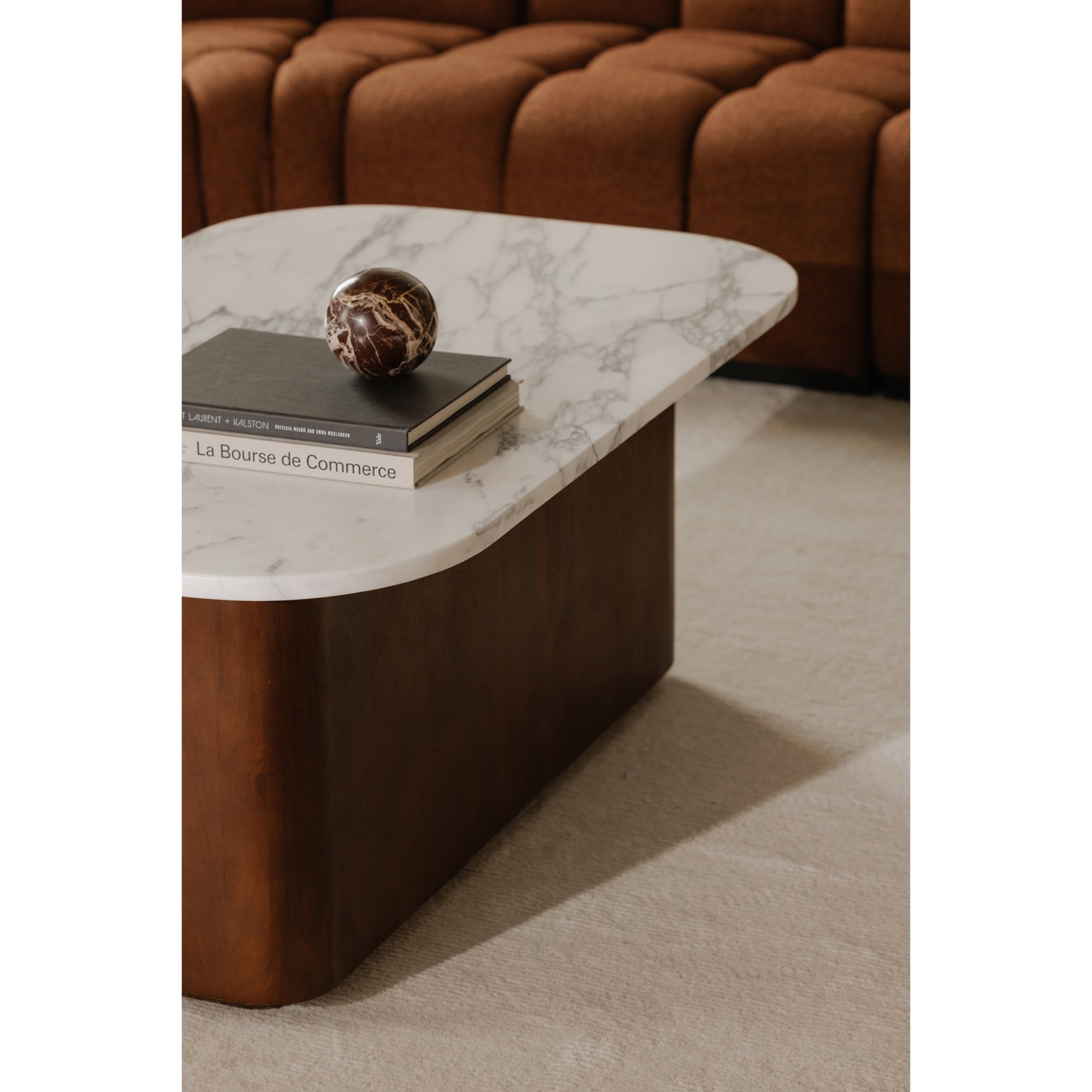 Dash White Marble Coffee Table - Ornate Home