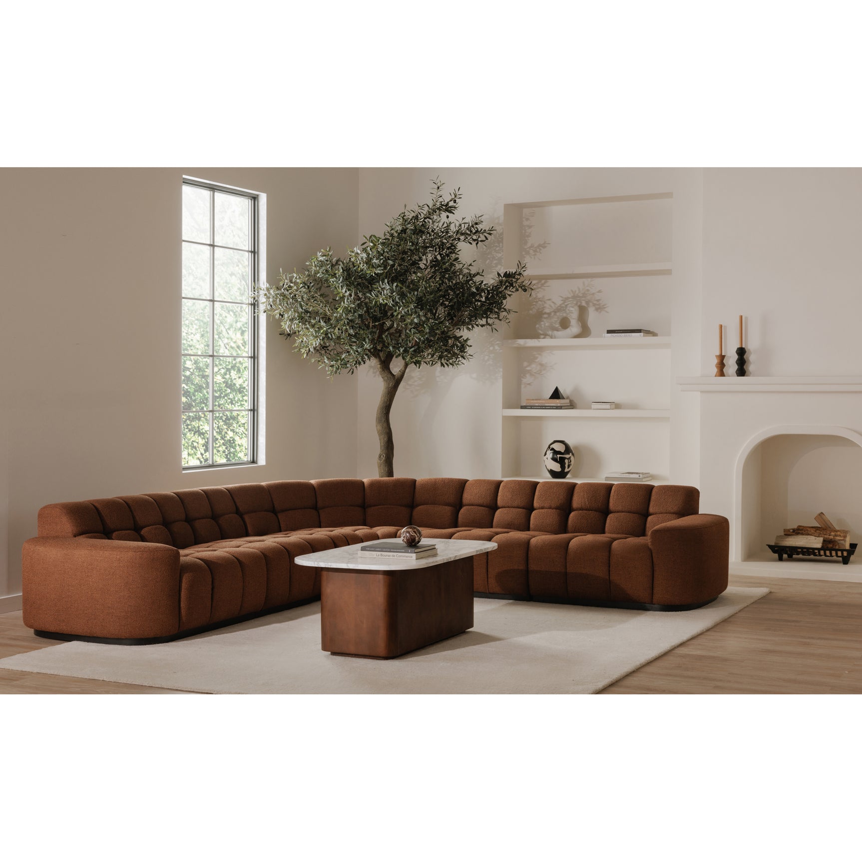 Dash White Marble Coffee Table - Ornate Home