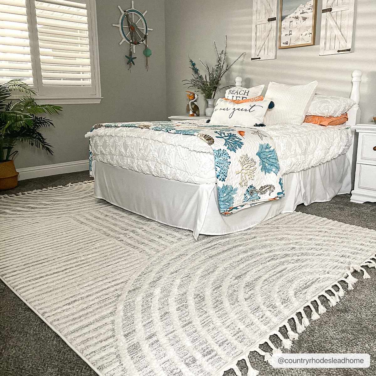 Dauin 3D Rainbow Area Rug with Tassels - Ornate Home