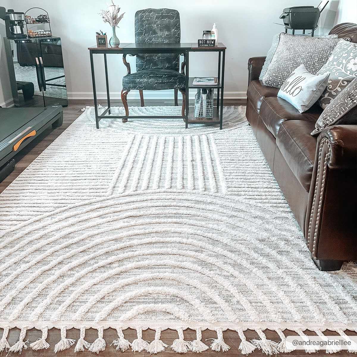 Dauin 3D Rainbow Area Rug with Tassels - Ornate Home