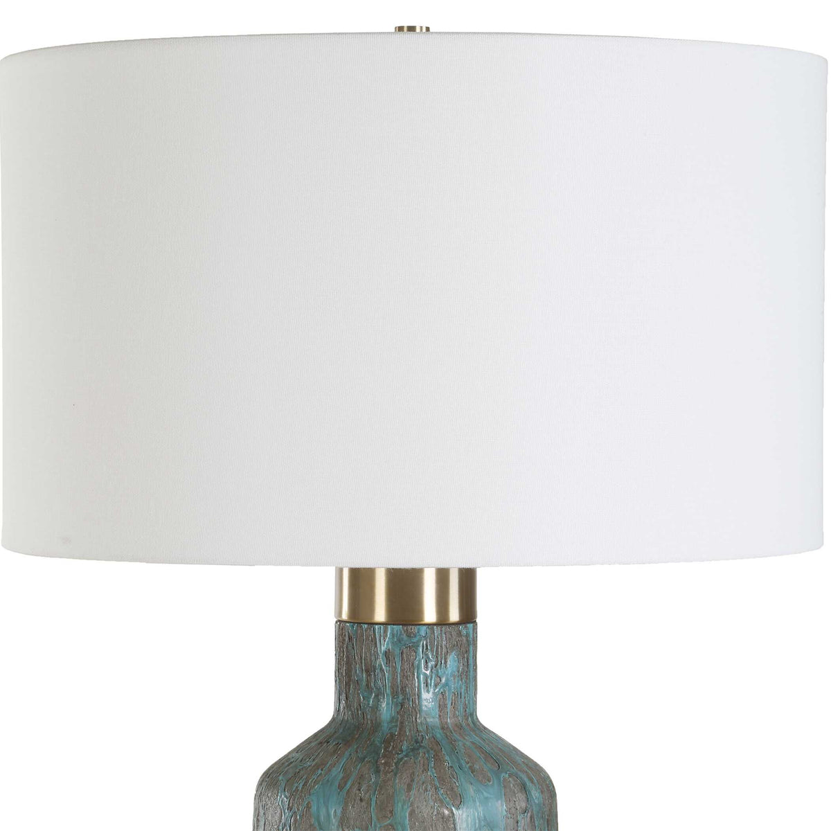 Dauphine Cracked Teal Table Lamp - Ornate Home