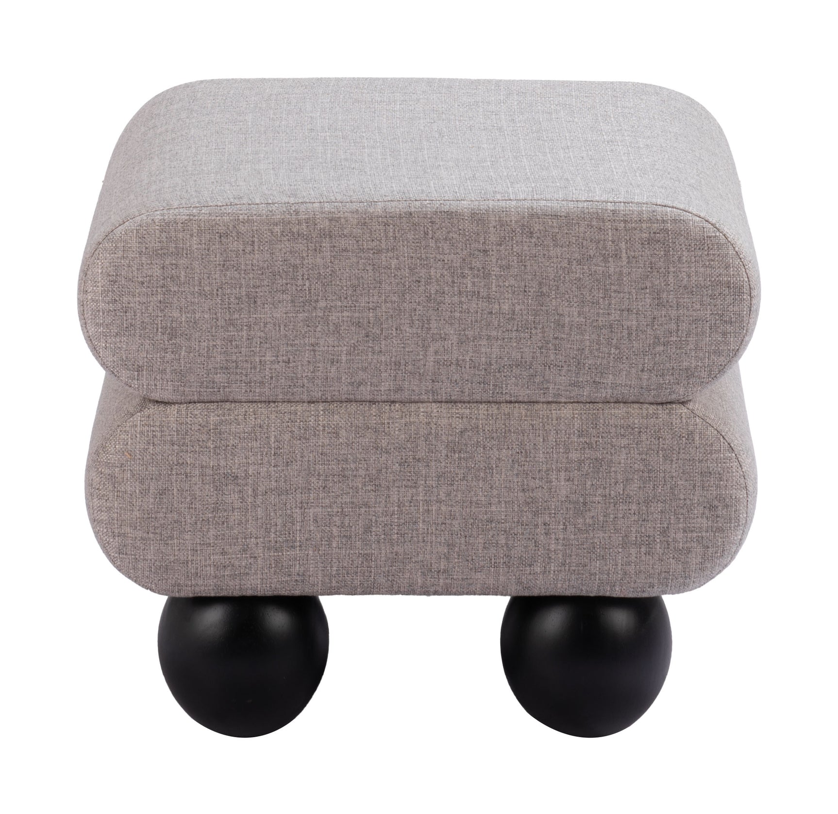Davao Gray Ottoman - Ornate Home