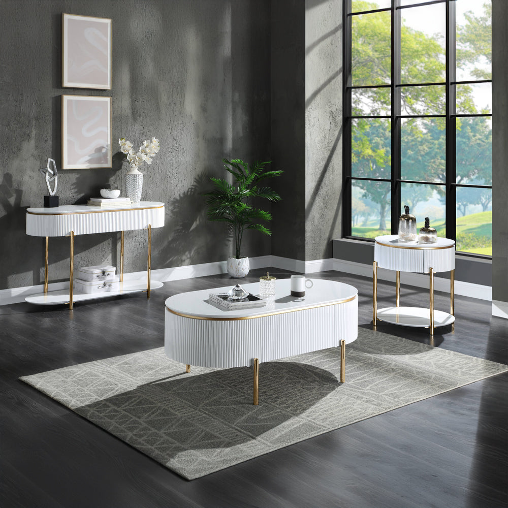 Daveigh White Coffee Table - Ornate Home