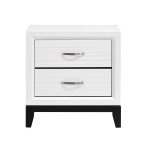 Davi White Nightstand - Ornate Home