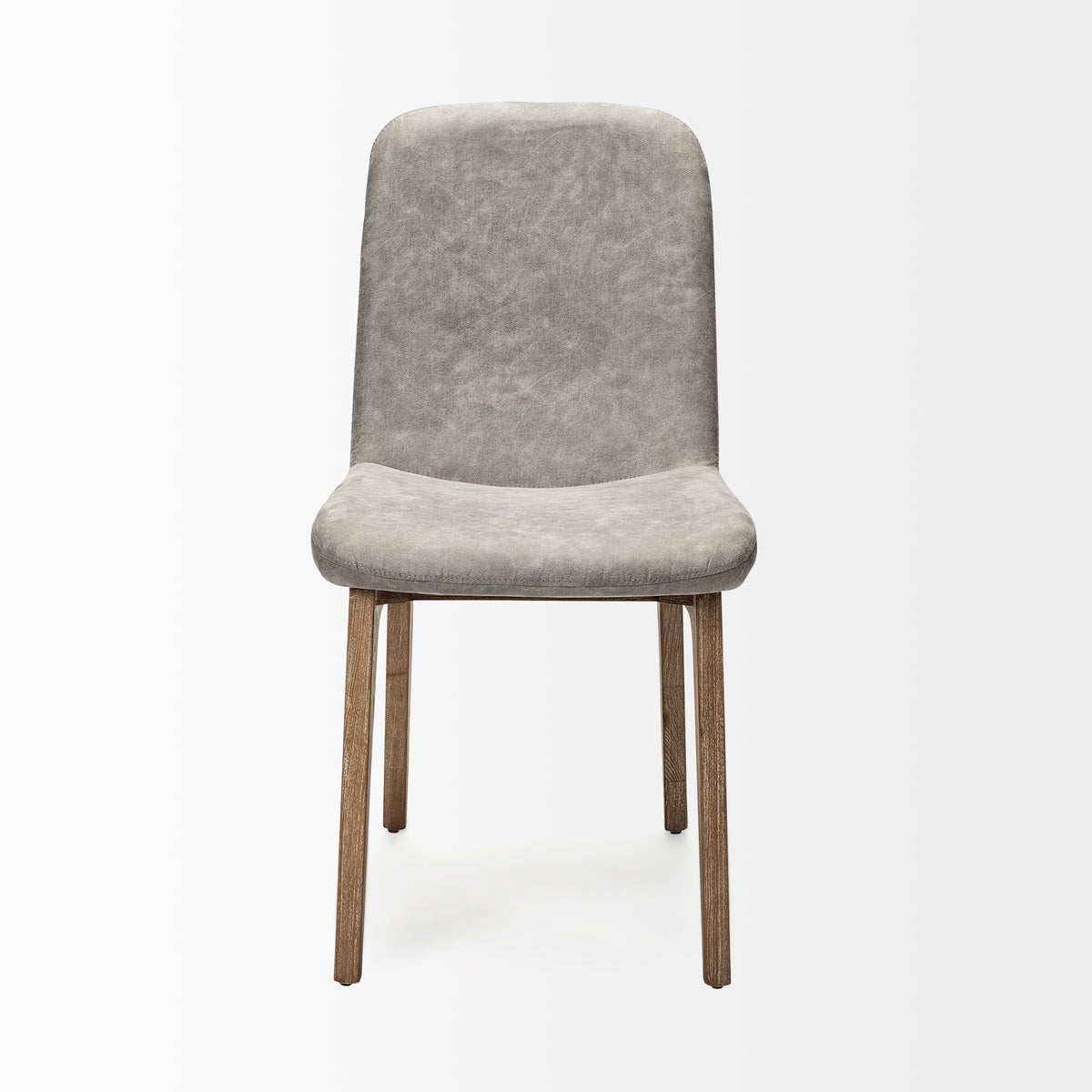 David Gray/Medium Brown Solid Back Dining Side Chair (Set of 2) - Ornate Home