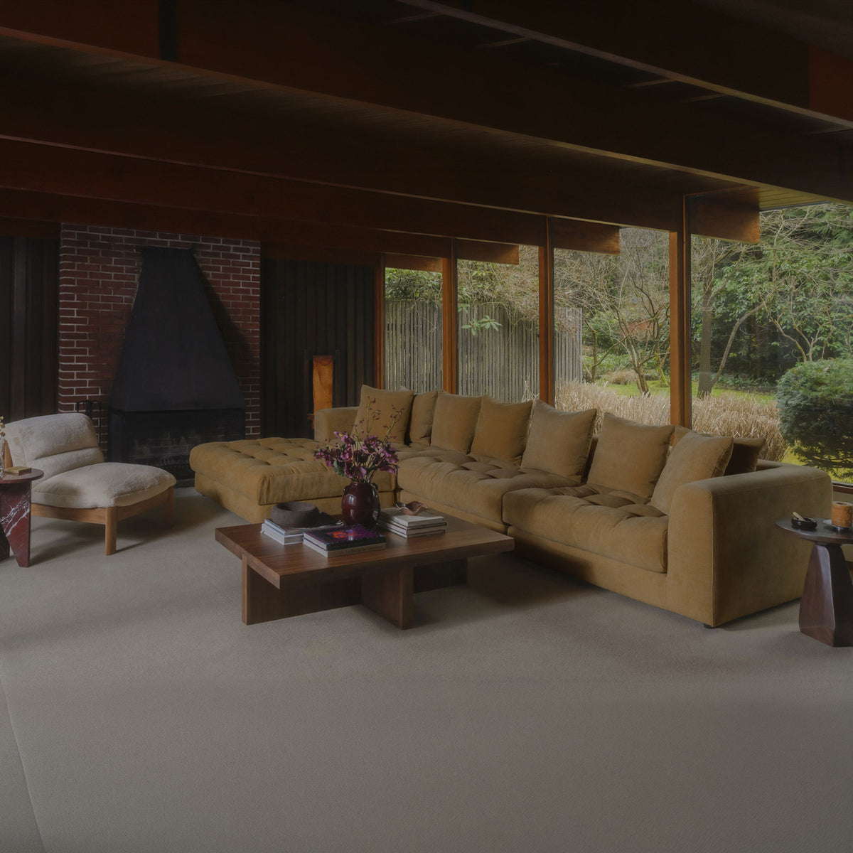 Davie Golden Yellow Lounge Modular Sectional - Ornate Home