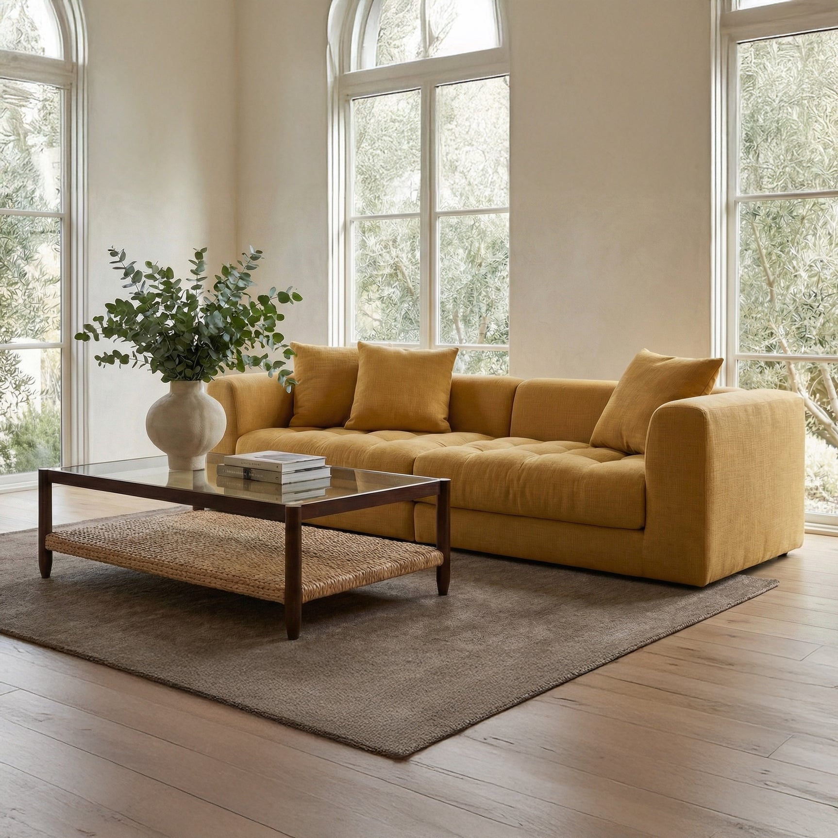 Davie Golden Yellow Modular Sofa - Ornate Home